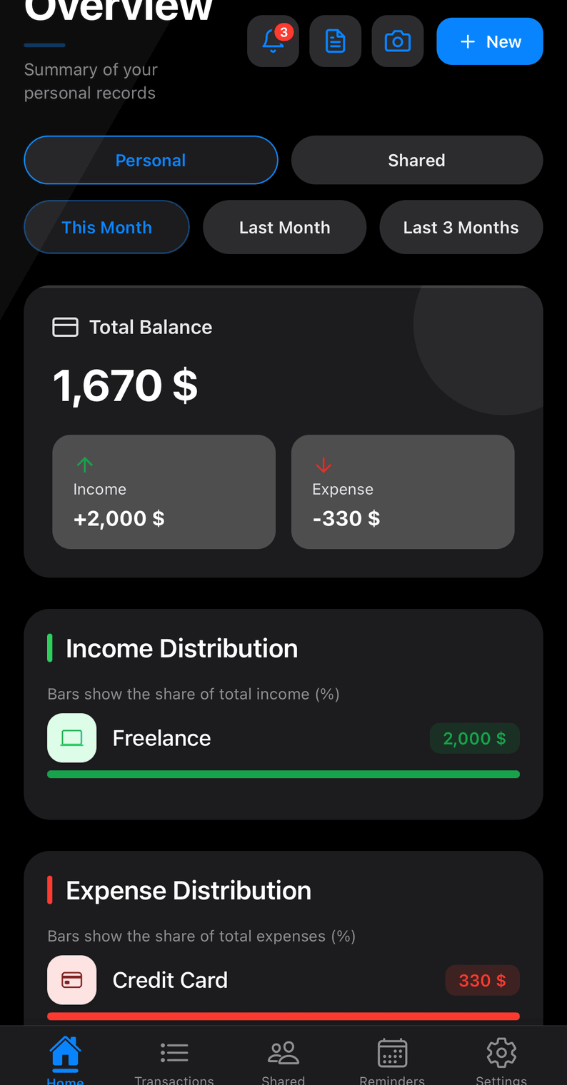Expense Tracker preview